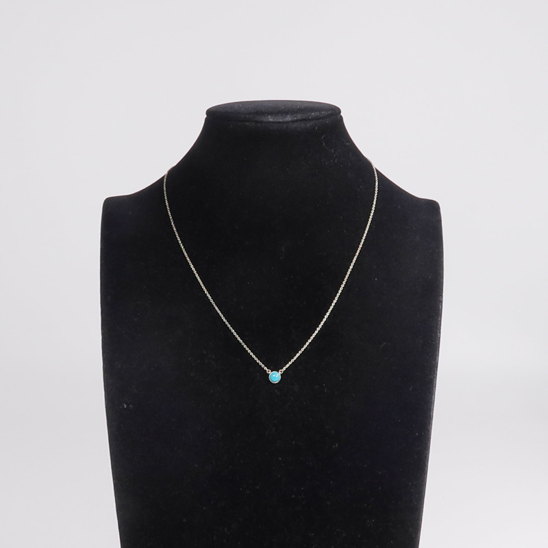 TIFFANY＆CO 925純銀Yard Turquoise Pendant項鍊-10