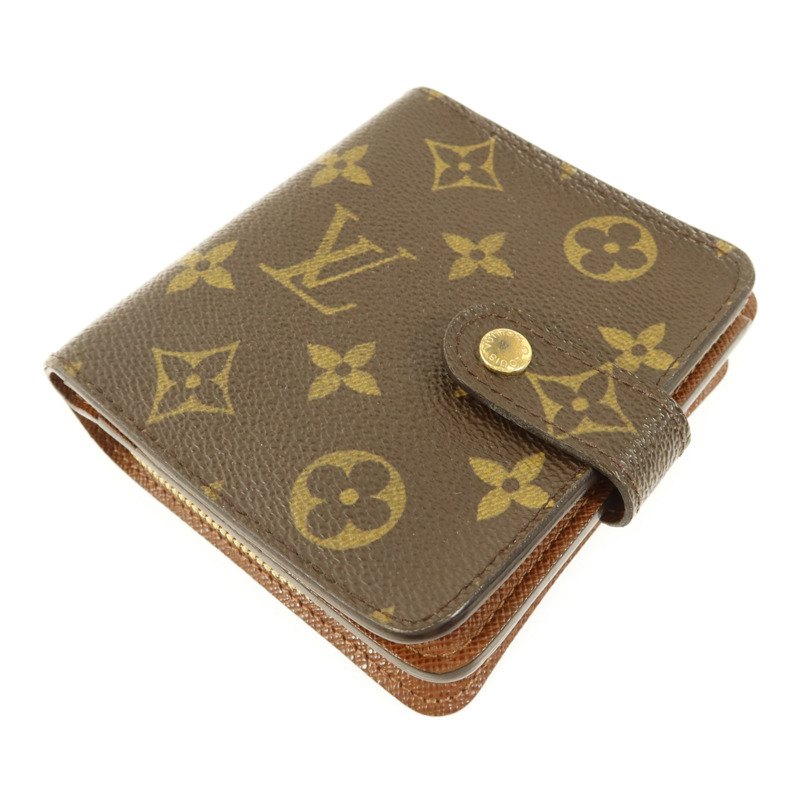 LOUIS VUITTON Monogram Compact Zipper Wallet金扣錢包-2