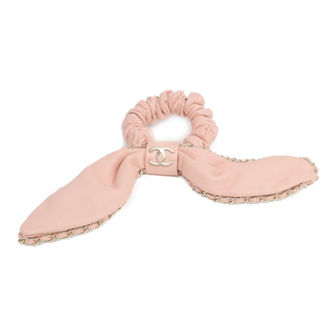 CHANEL 羊皮皮革Hair Ribbon髮帶