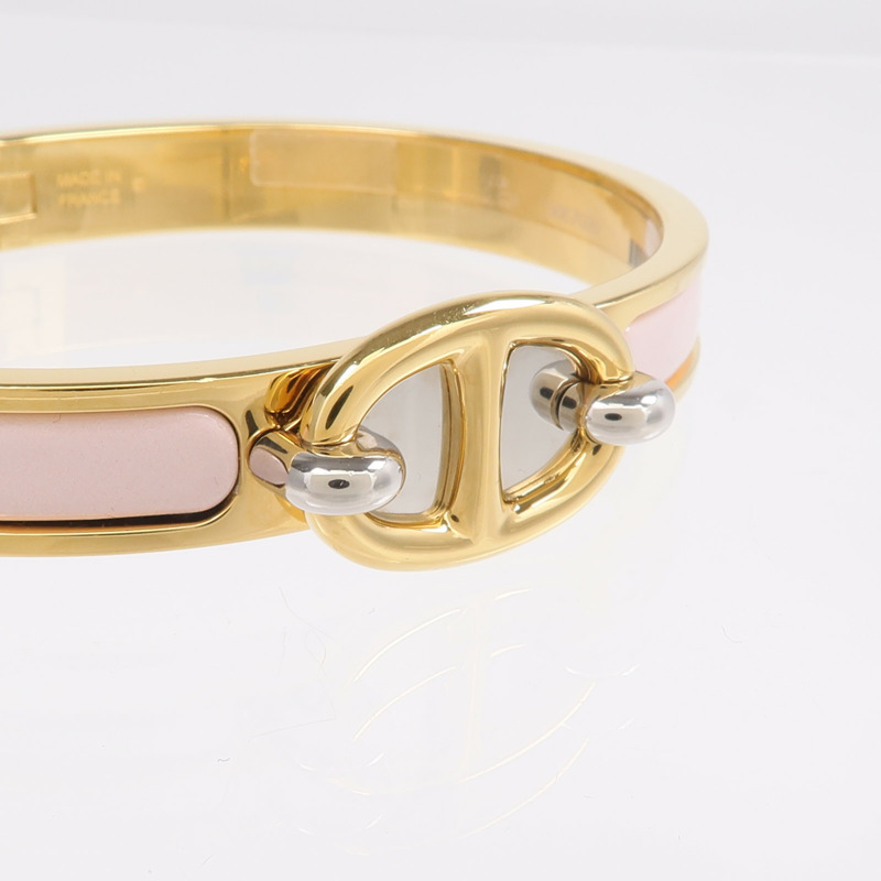 HERMES 金屬/琺瑯Mini Clic Chaine D'Ancre Bracelet手鐲-4