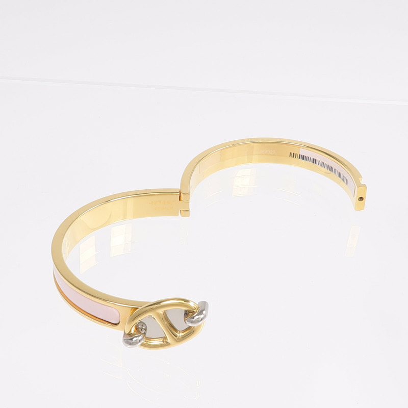 HERMES 金屬/琺瑯Mini Clic Chaine D'Ancre Bracelet手鐲-6
