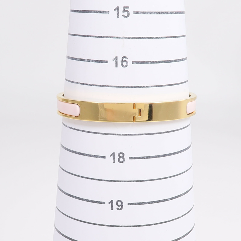 HERMES 金屬/琺瑯Mini Clic Chaine D'Ancre Bracelet手鐲-9