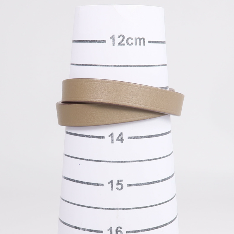 HERMES Swift皮革Kelly Double Tour Bracelet金扣手鏈Etain-13