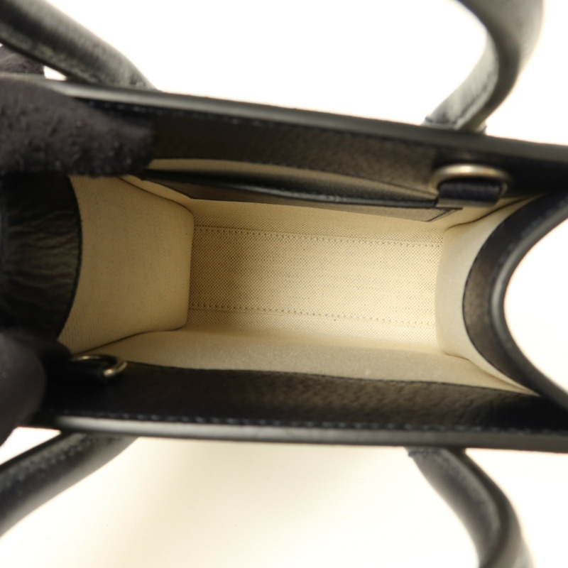 GUCCI 塗層帆布Interlocking G Mini Tote Bag銀扣手挽肩背兩用袋-4