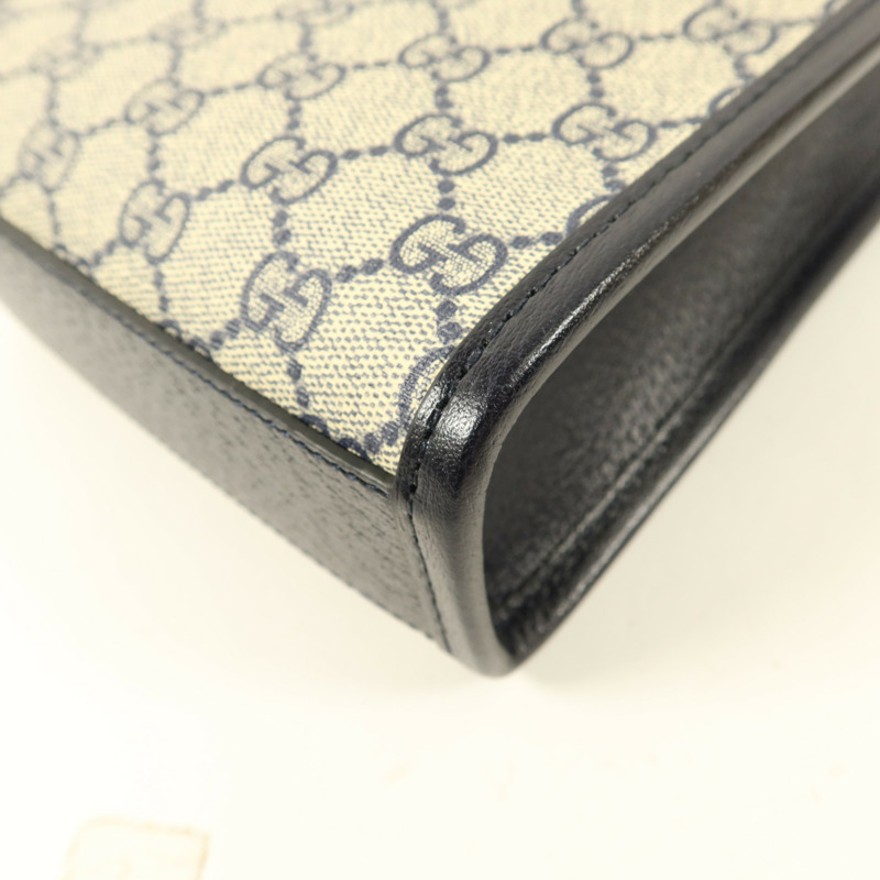 GUCCI 塗層帆布Interlocking G Mini Tote Bag銀扣手挽肩背兩用袋-13