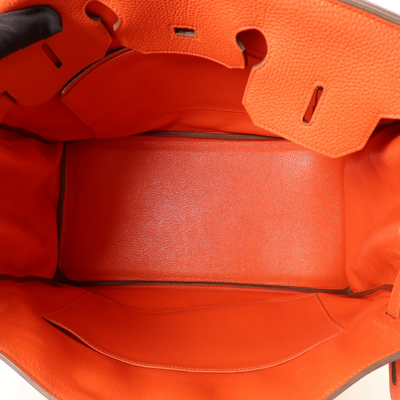 HERMES Clemence皮革Birkin 35銀扣手挽袋-4