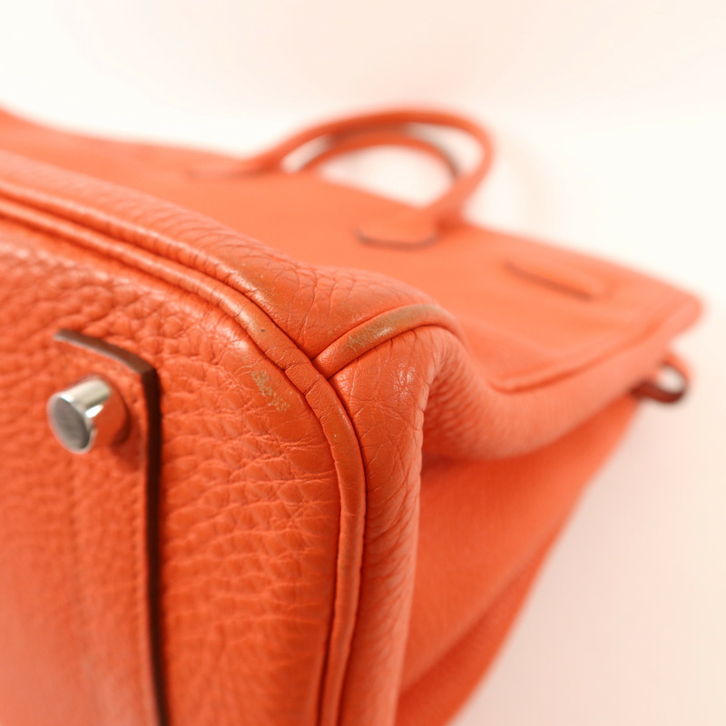 HERMES Clemence皮革Birkin 35銀扣手挽袋-15
