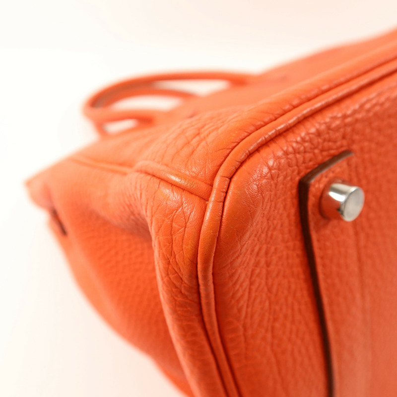 HERMES Clemence皮革Birkin 35銀扣手挽袋-16