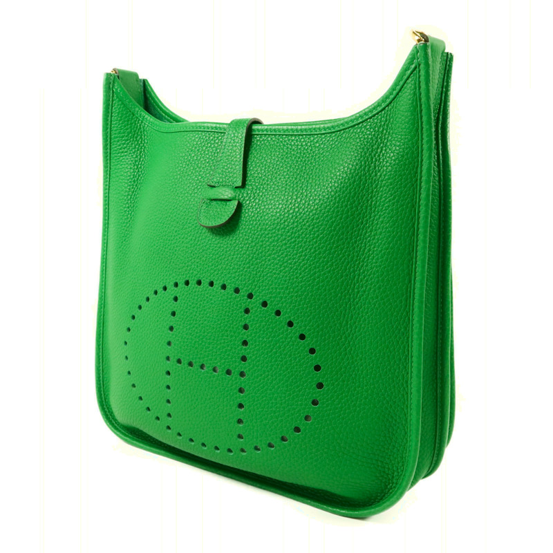 HERMES Clemence皮革Evelyne PM金扣肩背袋-2