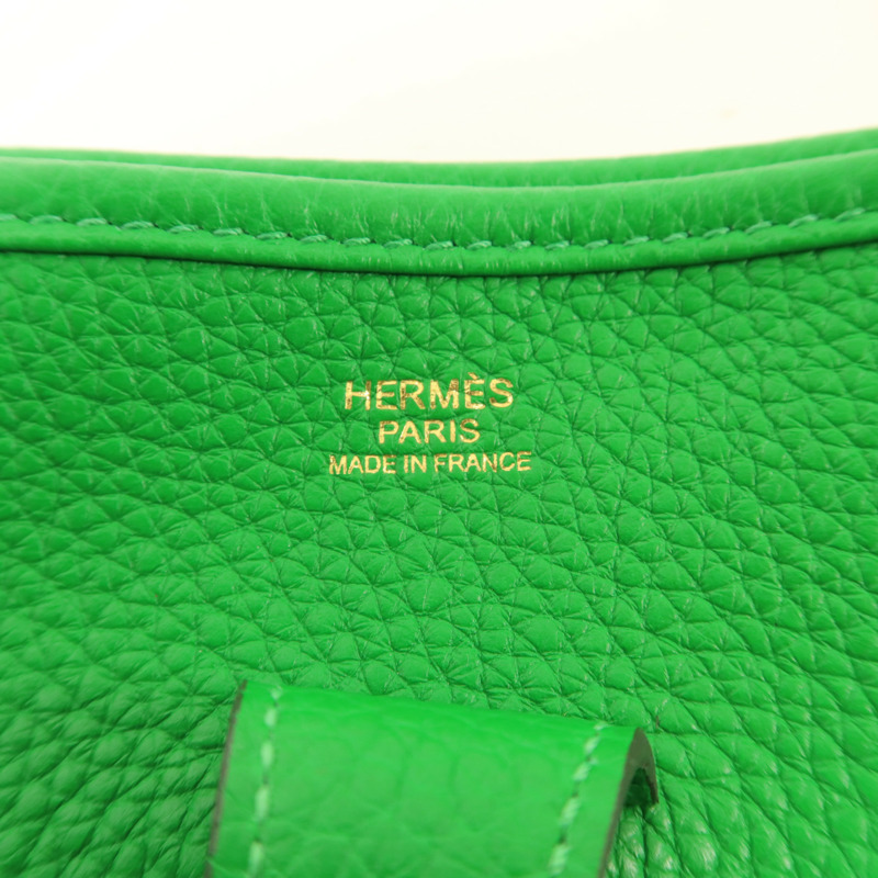 HERMES Clemence皮革Evelyne PM金扣肩背袋-5