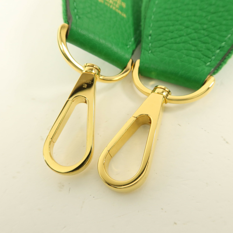 HERMES Clemence皮革Evelyne PM金扣肩背袋-9