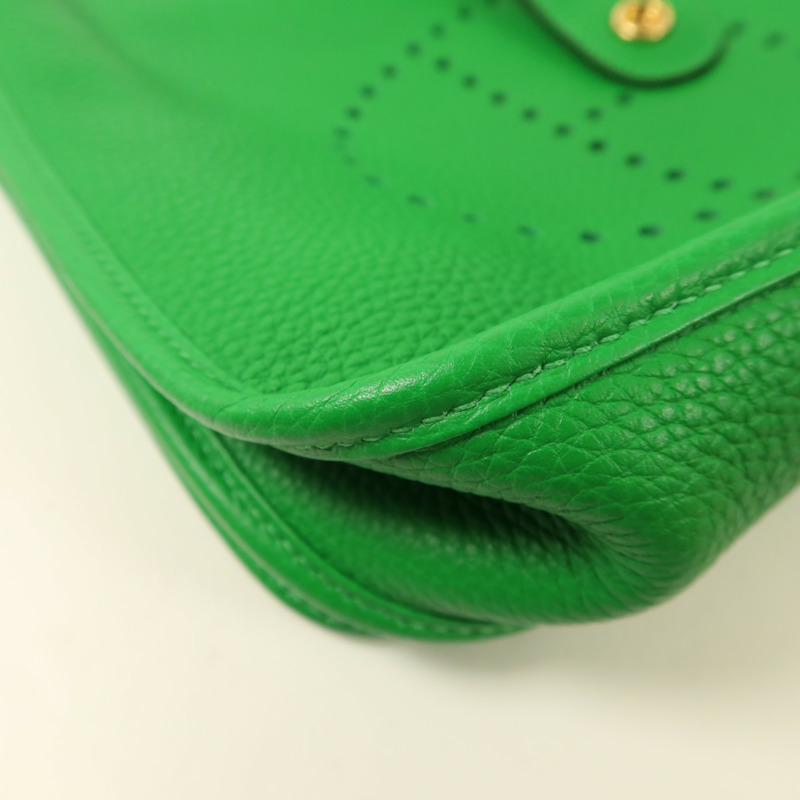 HERMES Clemence皮革Evelyne PM金扣肩背袋-11