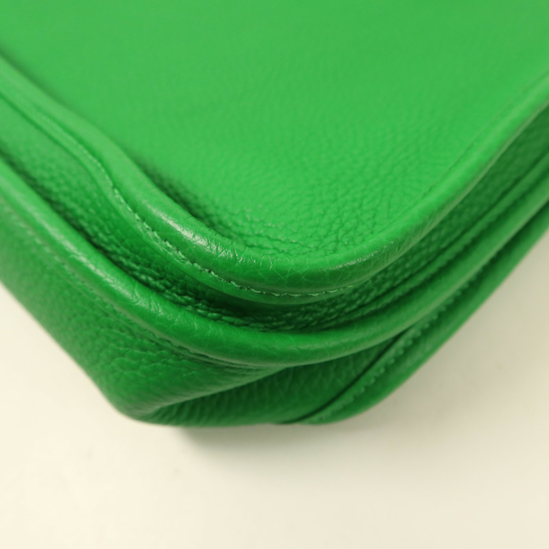 HERMES Clemence皮革Evelyne PM金扣肩背袋-12