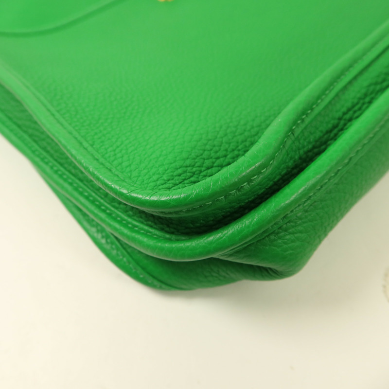 HERMES Clemence皮革Evelyne PM金扣肩背袋-13