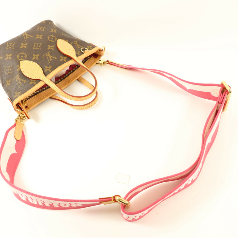 LOUIS VUITTON Monogram Neverfull BB金扣手挽肩背兩用袋-7