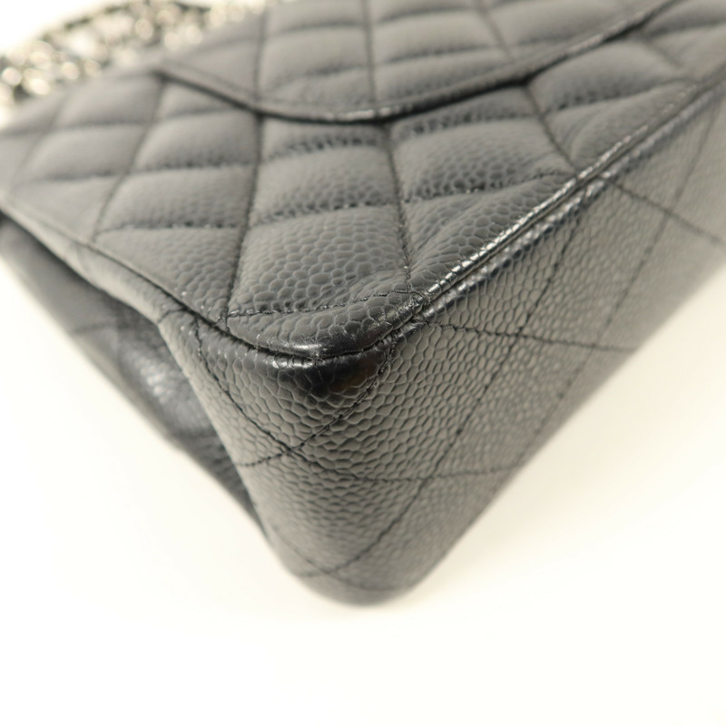 CHANEL 牛皮皮革Classic 25銀扣鏈帶肩背袋-17