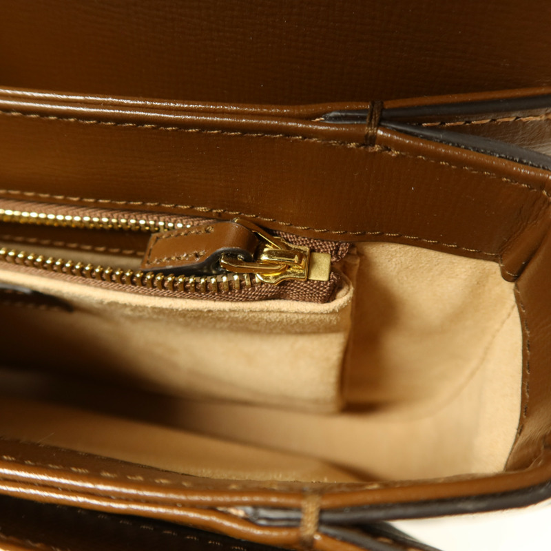 GUCCI 塗層帆布Horsebit 1955 Medium金扣肩背袋-8