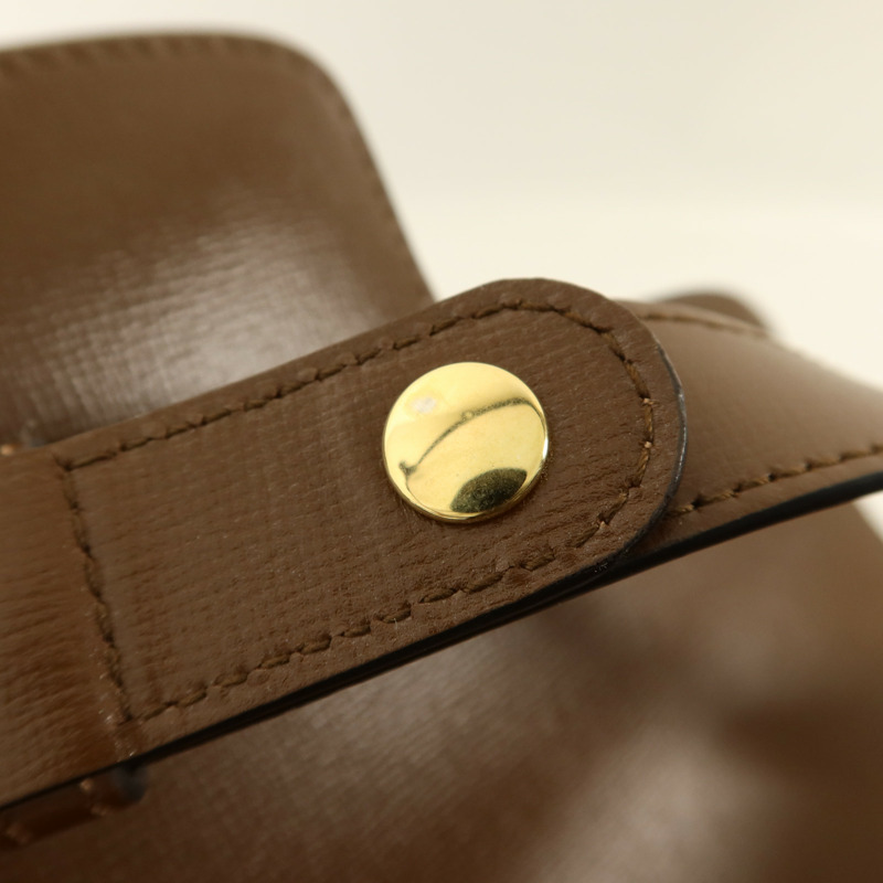 GUCCI 塗層帆布Horsebit 1955 Medium金扣肩背袋-10