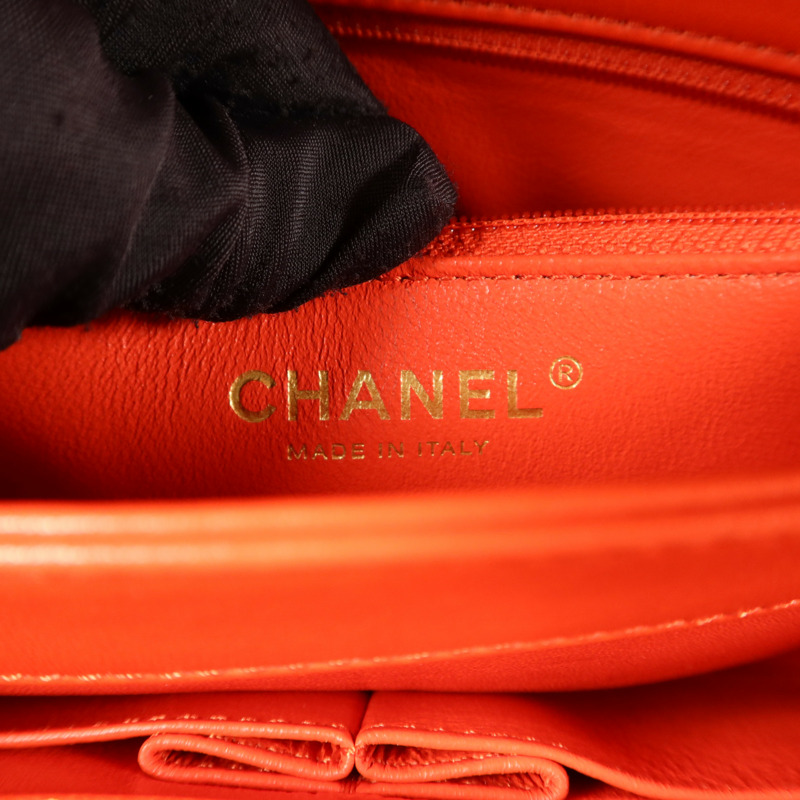 CHANEL 羊皮皮革Trendy CC Chevron Wallet On Chain金扣鏈帶肩背袋-5