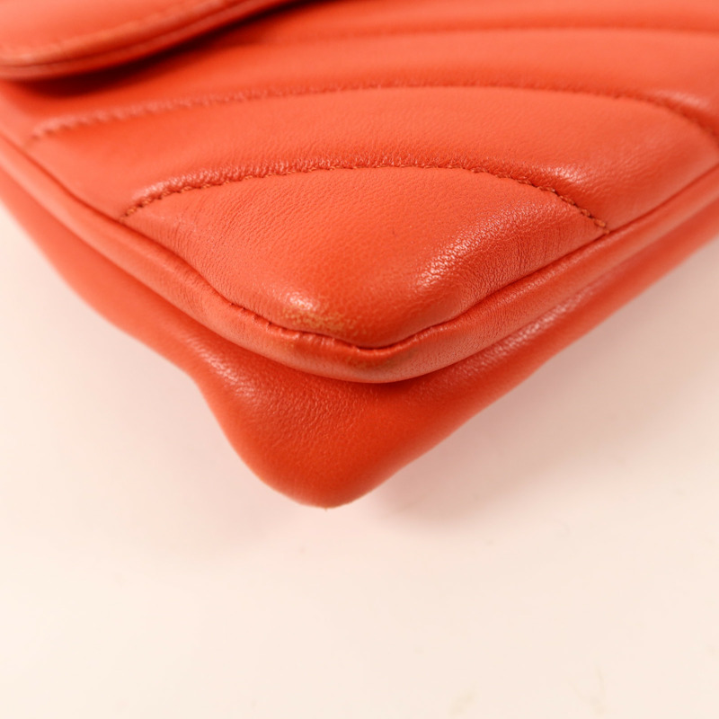 CHANEL 羊皮皮革Trendy CC Chevron Wallet On Chain金扣鏈帶肩背袋-14