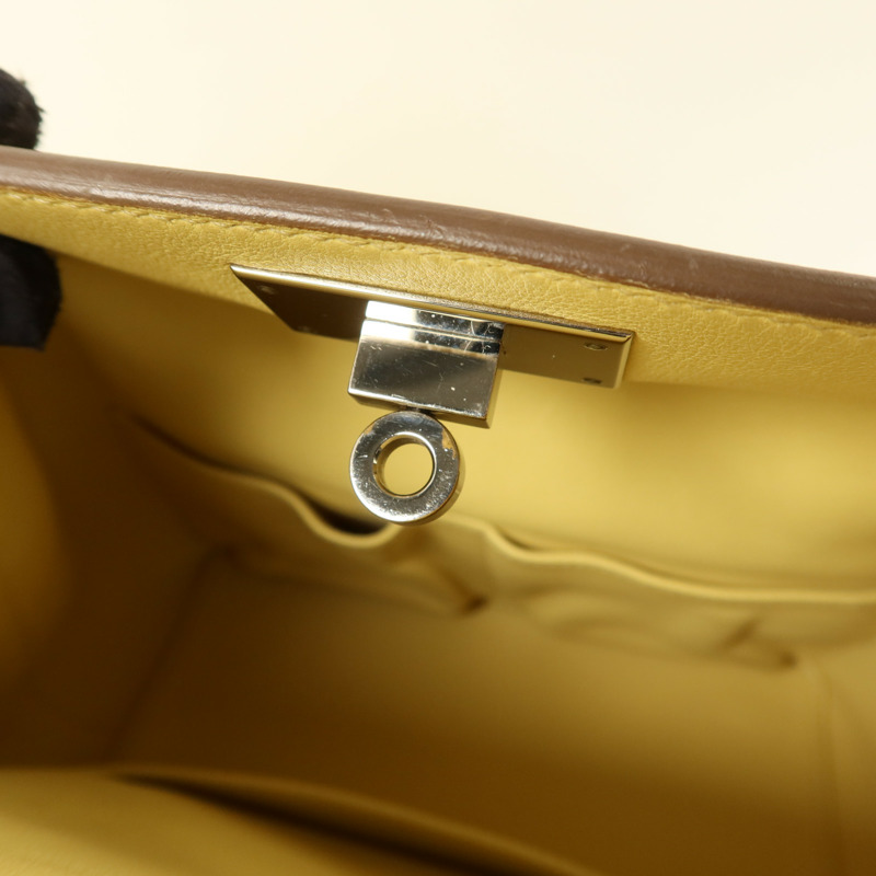 HERMES Swift皮革Tool Box 20銀扣手挽肩背兩用袋Jaune Poussin-8