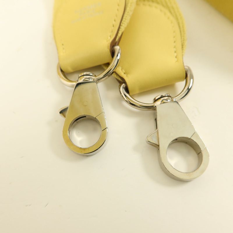 HERMES Swift皮革Tool Box 20銀扣手挽肩背兩用袋Jaune Poussin-11