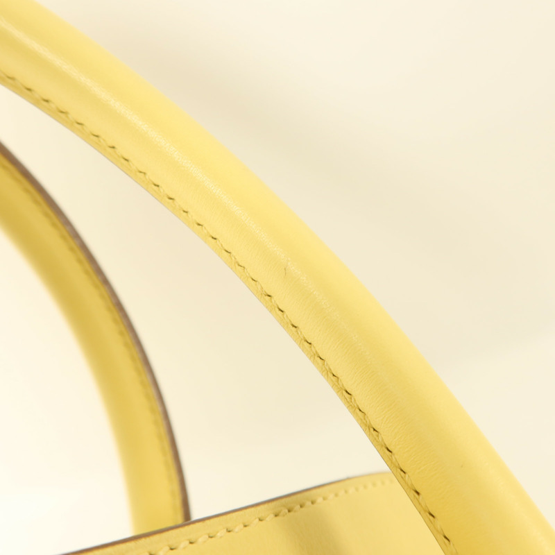 HERMES Swift皮革Tool Box 20銀扣手挽肩背兩用袋Jaune Poussin-18