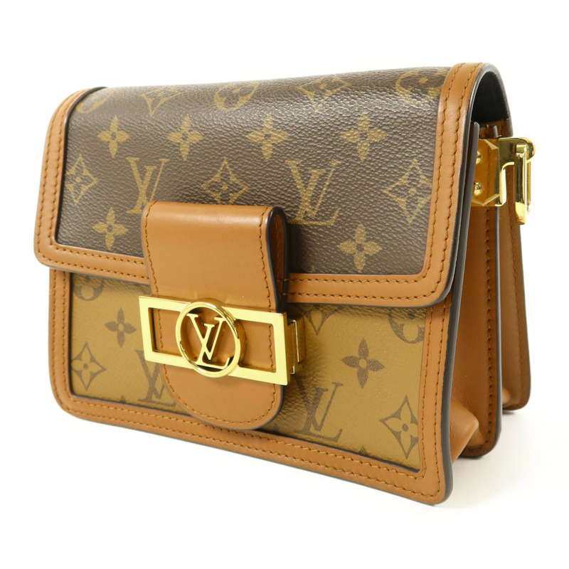 LOUIS VUITTON Monogram Reverse Mini Dauphine金扣肩背袋-2