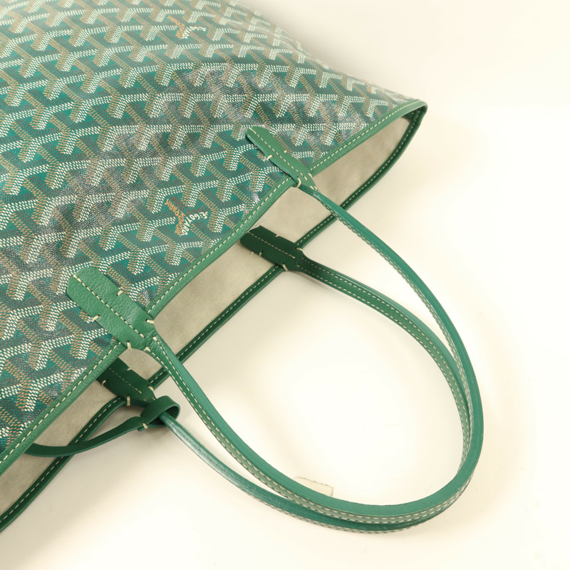 GOYARD 塗層帆布Saint Louis PM銀扣手挽袋-5