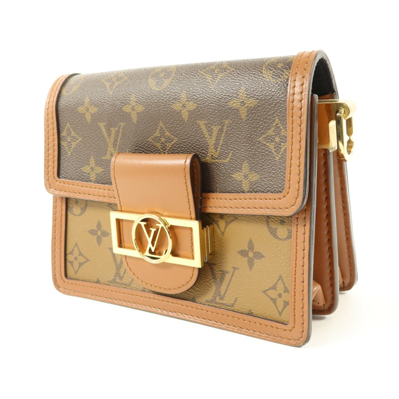 LOUIS VUITTON Monogram Reverse Mini Dauphine金扣肩背袋-2