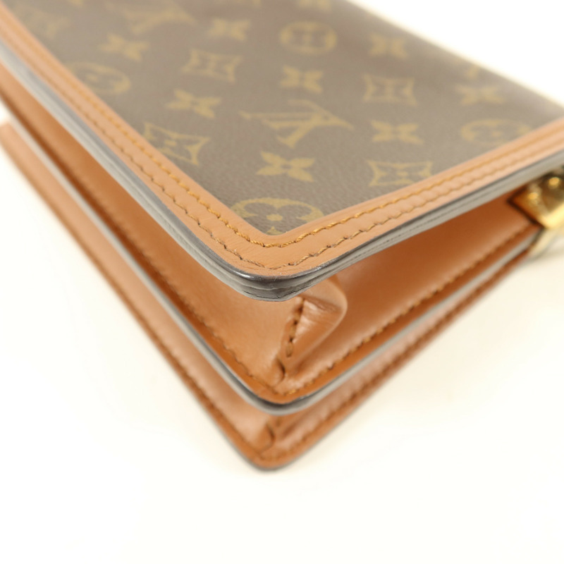 LOUIS VUITTON Monogram Reverse Mini Dauphine金扣肩背袋-13