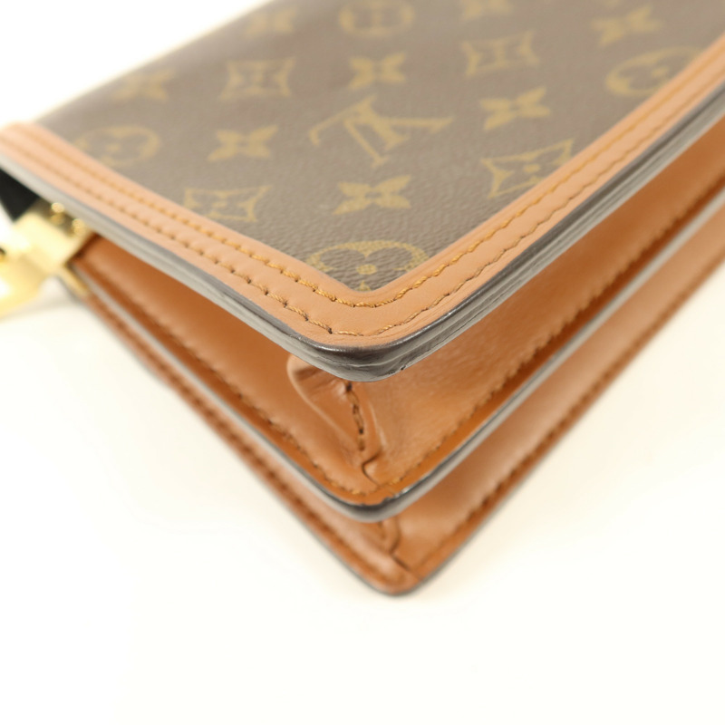 LOUIS VUITTON Monogram Reverse Mini Dauphine金扣肩背袋-14