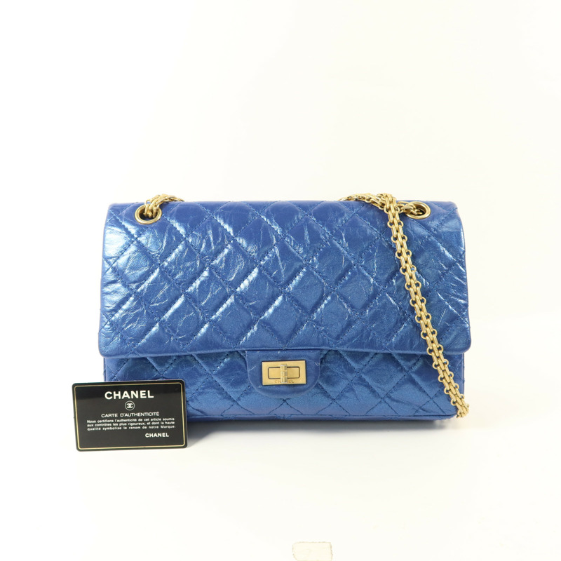 CHANEL 牛皮皮革2.55 Large Reissue金扣鏈帶肩背袋-10