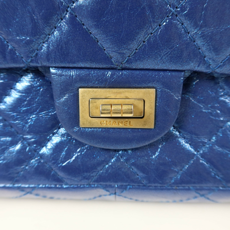 CHANEL 牛皮皮革2.55 Large Reissue金扣鏈帶肩背袋-11