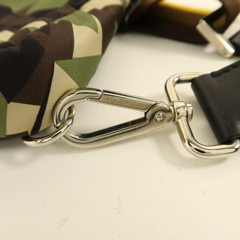 FENDI 尼龍Shoulder Bag銀扣肩背袋-9