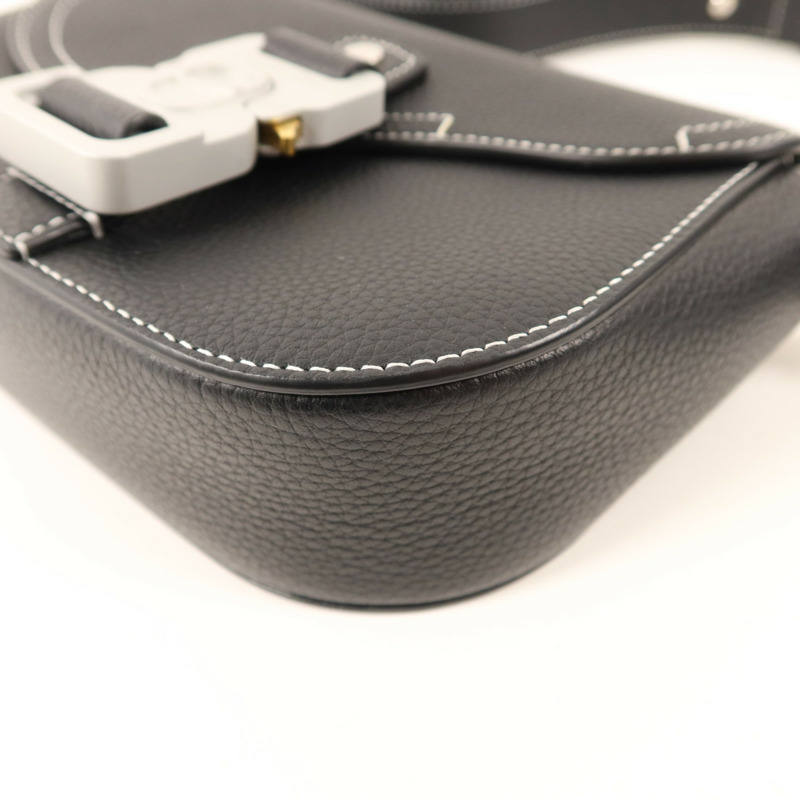 Dior 牛皮皮革Mini Saddle Messenger Bag With Flap銀扣肩背袋-10