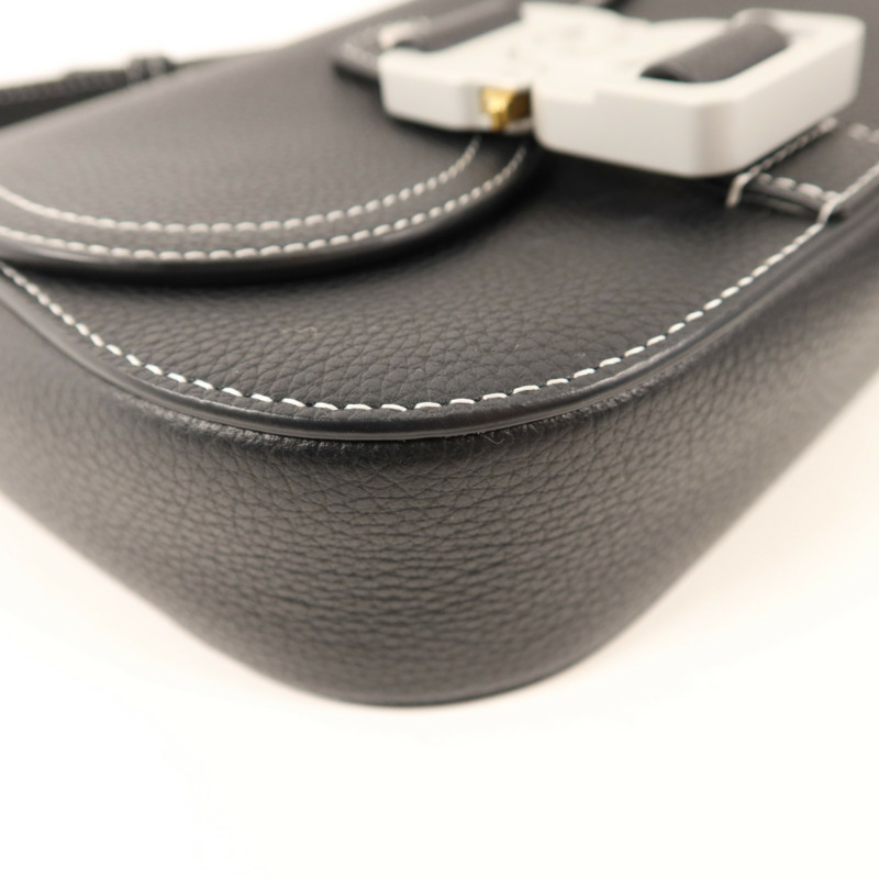 Dior 牛皮皮革Mini Saddle Messenger Bag With Flap銀扣肩背袋-11