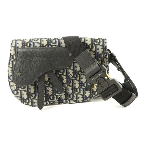 Dior 帆布Saddle Pouch Crossbody Bag銀扣肩背袋