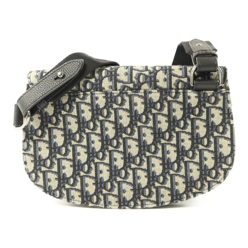Dior 帆布Saddle Pouch Crossbody Bag銀扣肩背袋-1