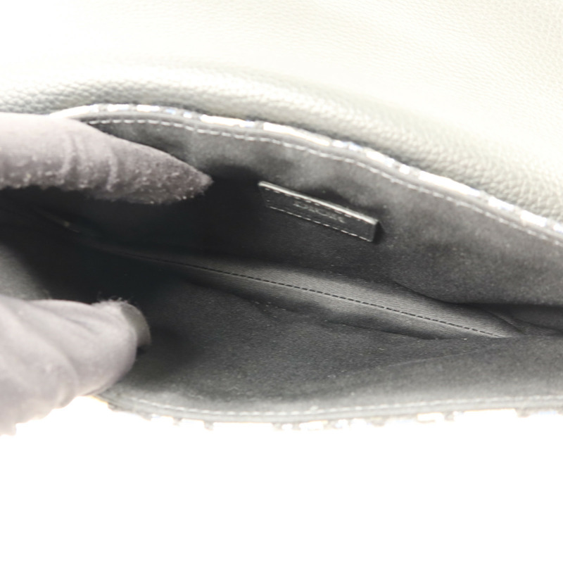 Dior 帆布Saddle Pouch Crossbody Bag銀扣肩背袋-4