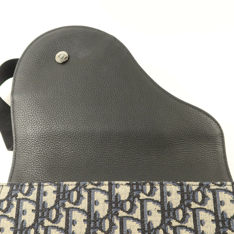 Dior 帆布Saddle Pouch Crossbody Bag銀扣肩背袋-10