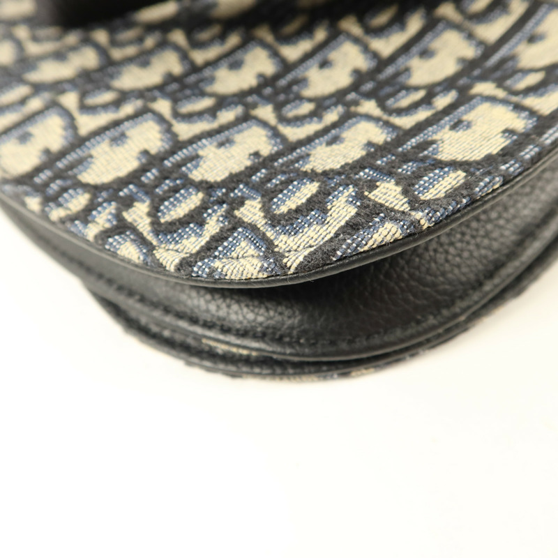 Dior 帆布Saddle Pouch Crossbody Bag銀扣肩背袋-13