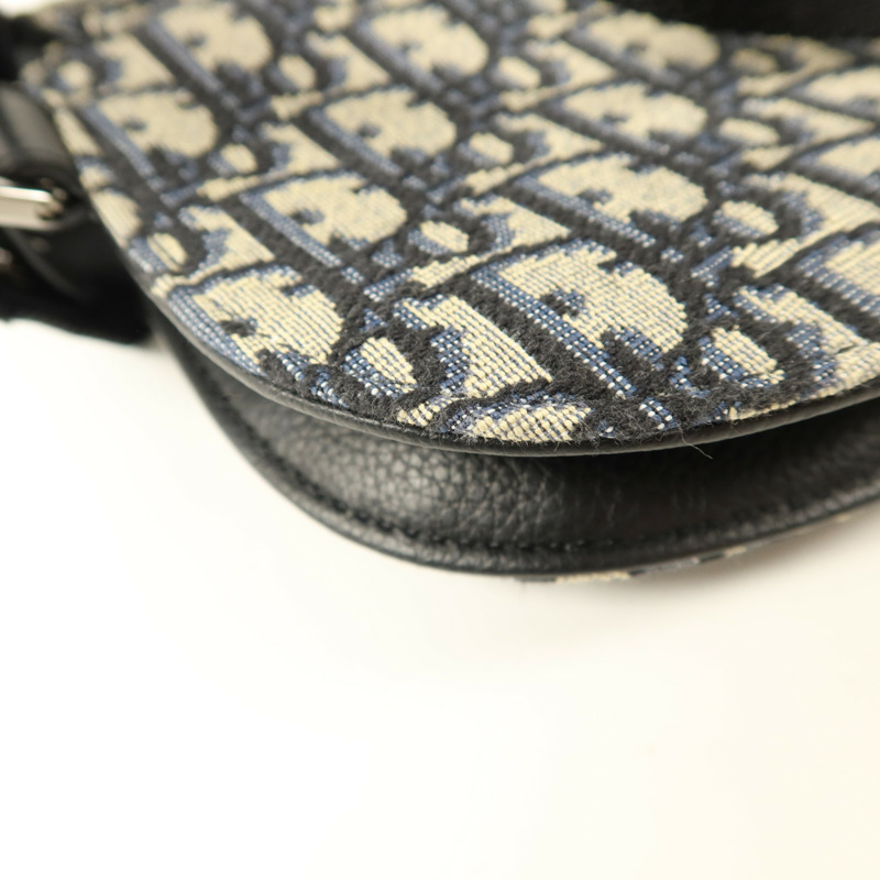 Dior 帆布Saddle Pouch Crossbody Bag銀扣肩背袋-14