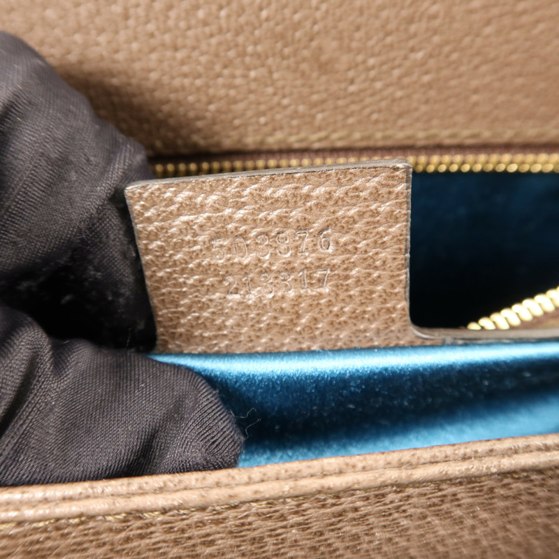 GUCCI 塗層帆布Ophidia金扣鏈帶肩背袋-6