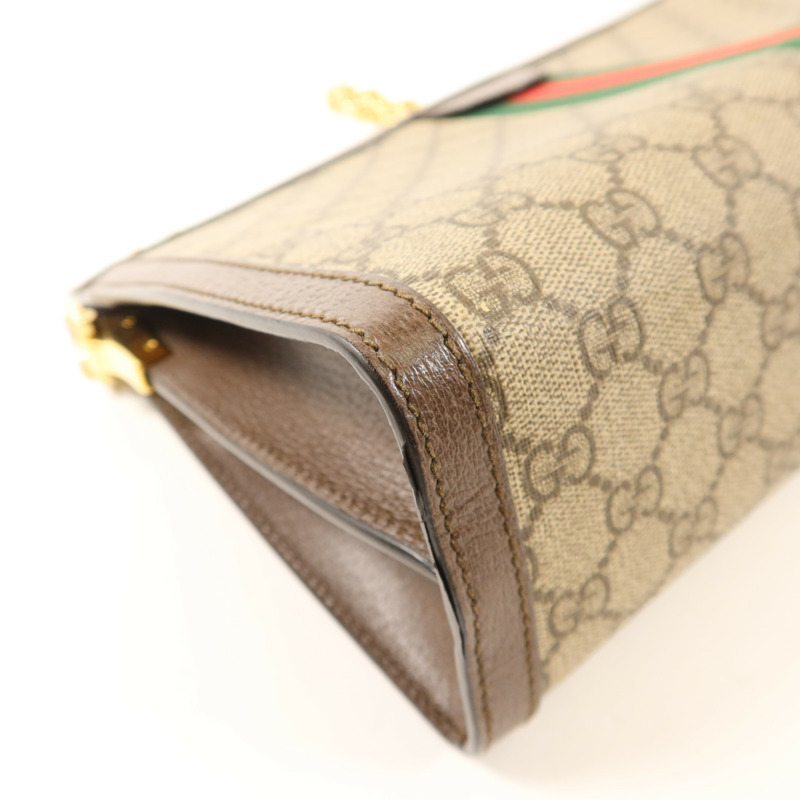 GUCCI 塗層帆布Ophidia金扣鏈帶肩背袋-14