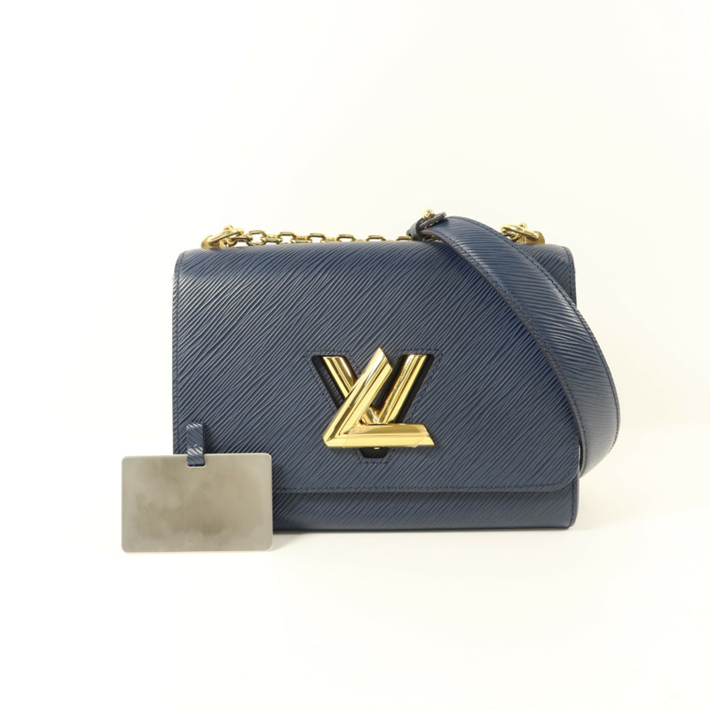 LOUIS VUITTON Epi Twist MM金扣鏈帶肩背袋-9