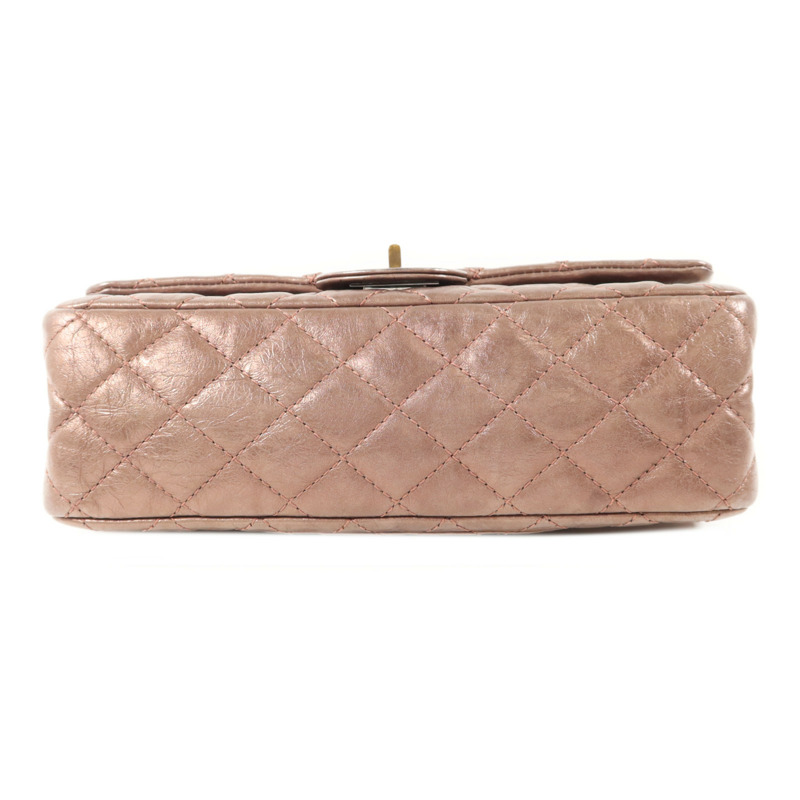 CHANEL 牛皮皮革2.55 Chain Shoulder銀扣鏈帶肩背袋-3