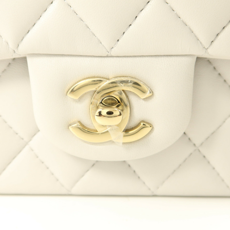 CHANEL 羊皮皮革Classic With Top Handle金扣手挽肩背兩用袋-8