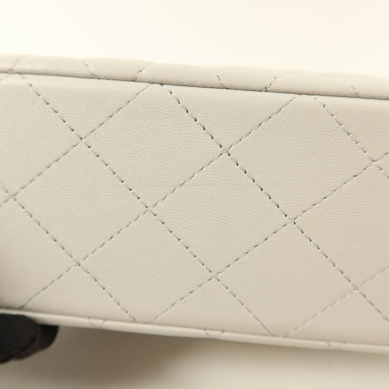 CHANEL 羊皮皮革Classic With Top Handle金扣手挽肩背兩用袋-16