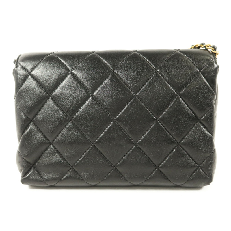 CHANEL 羊皮皮革Chain Shoulder Bag金扣鏈帶肩背袋-1